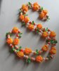 Mod 1960's Flower Necklace Orange Yellow Hippie '60's Accessories