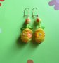 Vintage Mod Flower Pierced Earrings 1960's Accessories