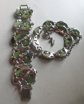 Vintage Mid Century Bakelite Necklace And Bracelet Set Signed Charel