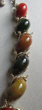 1950's Multi Color Bakelite Choler Necklace Vintage Jewelry