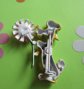 Vintage Mod Anthropomorphic Poodle With Flower Pin JJ Signed