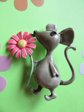 Vintage Anthropomorphic Mouse Pin Signed JJ  Vintage Jewelry 