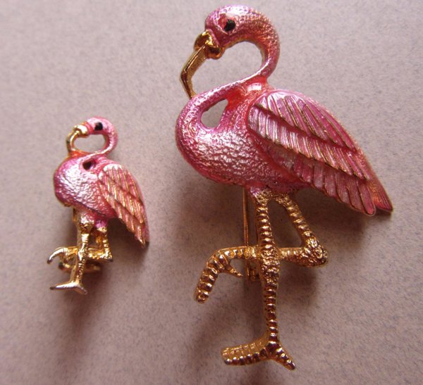 Flamingo Pins Set ROMA Signed