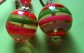 Vintage1960's  Mod Striped Lucite Clip Earrings
