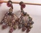 Vintage Multi Color Pastel Rhinestone Clip Earrings