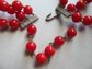 Genuine Red Bakelite Stiple Strand Necklace Wear or Retring