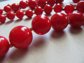 Genuine Red Bakelite Stiple Strand Necklace Wear or Retring