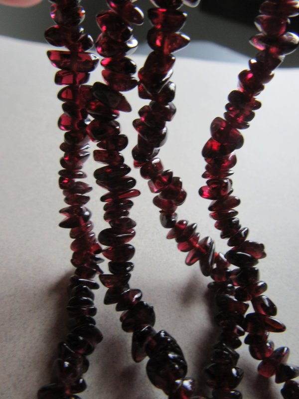 Garnet Pyrope Chip Necklace Gemstone Beads Jewelry Making Supplies