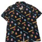 Bandai Pac-Man Rayon Button Down Shirt Sz. L Gamer Gaming 