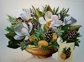 Fresh Cut Paper Winter Magnolia Pop Up Floral Mini Greeting Cards in Box