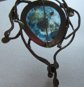 Artisan Made Abstract  Sterling? Silver Gemstones And Opal "Eye" Pin 31.1 Grams