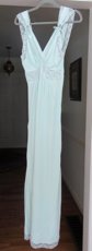 1940's Tranel Blue Rayon Nightgown Vintage Lingerie 