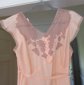 1940's Peach Rayon Nightgown Vintage Lingerie 
