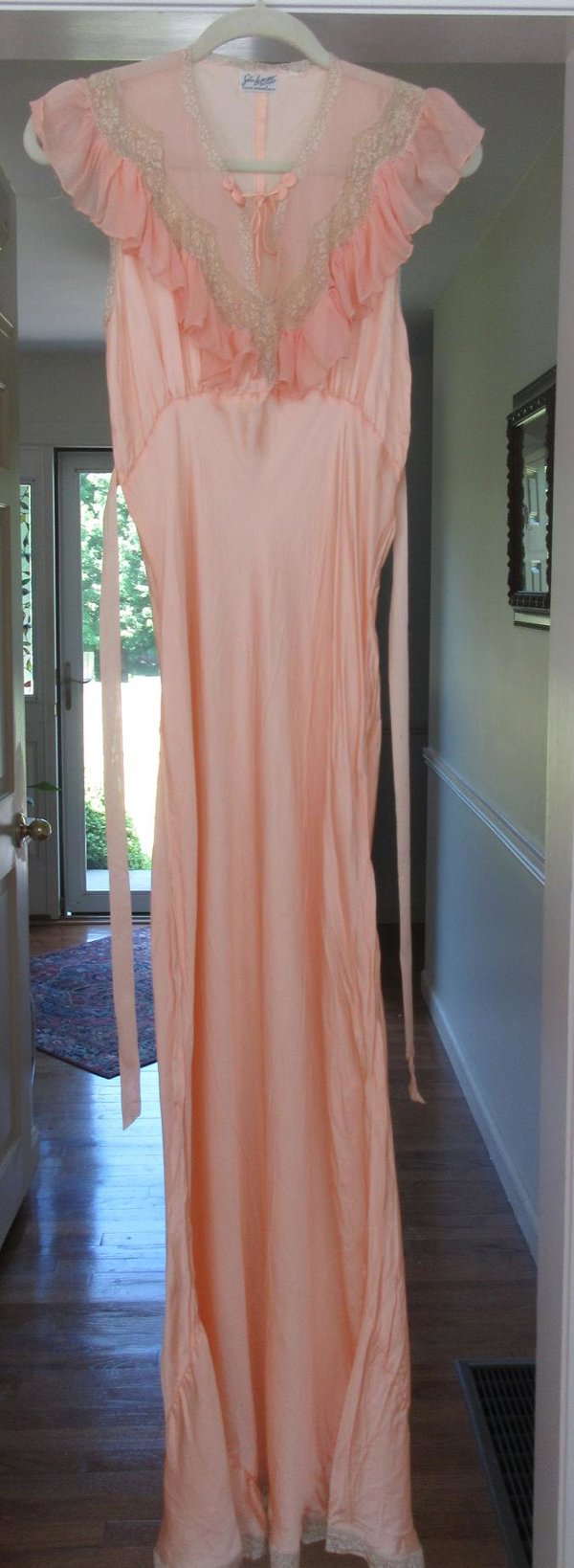1940's Silk And Rayon Nightgown Vintage Lingerie