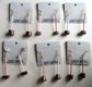 Vintage Mod Bakelite Infused Wood and Plastic Pierced Earrings Lot Six Pairs in Cards Never Worn
