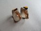 Vintage Mod Abstract Metal Clip Earrings