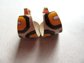 Vintage Mod Abstract Metal Clip Earrings