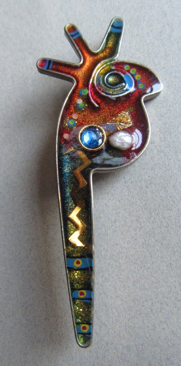 Artisan Cockatoo Pin Freshwater Pearl