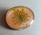 Vintage Pressed Yellow and Pink Flower Pin