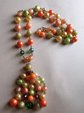Vintage Citrus Crystal Faux Pearl Moon Glow Tassel Necklace Pretty!