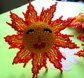 Hand Beaded Smiling Sun Key chains ONE DOZEN Party Favors Swag Bag Supplies