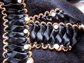 1950's Black Orlon Sweater Beaded Ribbon And Pearl Trim Never Worn Original Tag 