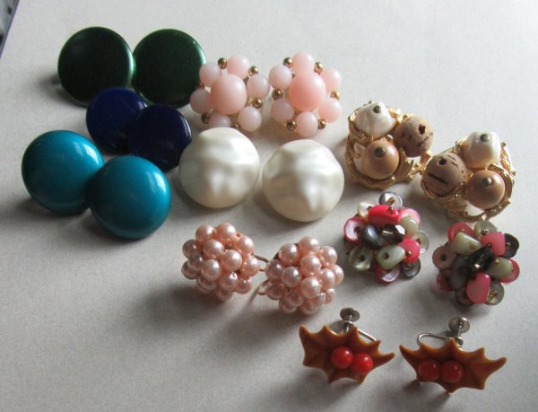 Vintage Earrings Lot 1950's and Up