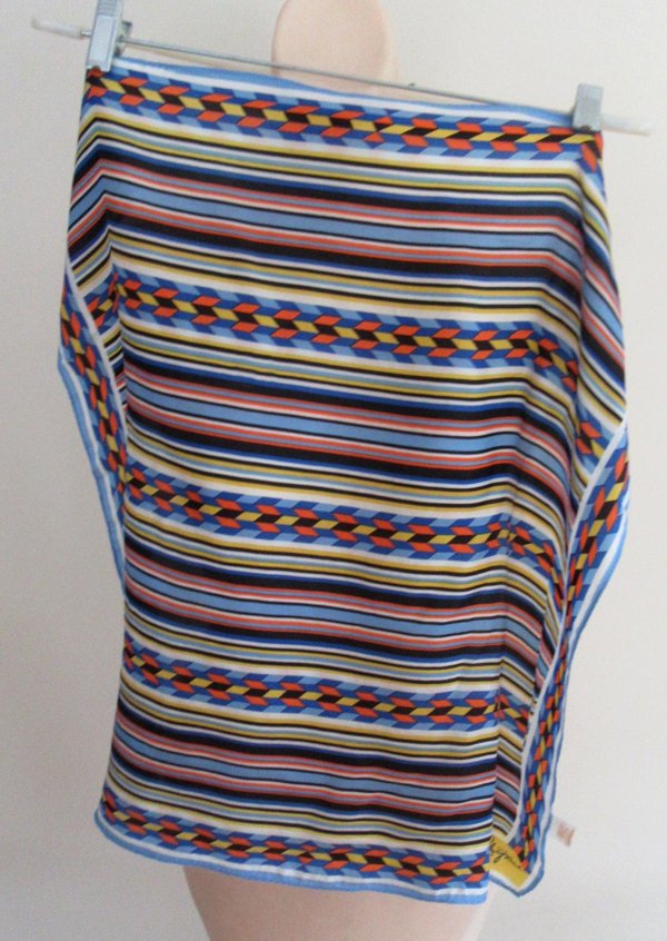 Vintage Schiaparelli Rayon and Silk Scarf 