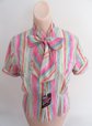 Vintage Silk and Rayon Blouse Never Worn Cohama Debonair Print Tag 