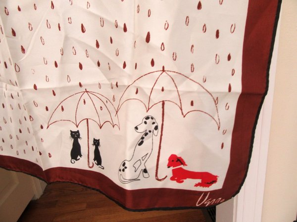 Vintage Vera Raining Cats and Dogs Scarf