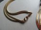 Snakey Gold Tone Mesh Black Lucite and Faux Pearl Long Necklace