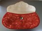 Vintage Unusual Orange Beaded Evening Purse Japan 1950's Accessories