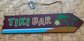 Tropical Tiki Bar Arrow Sign Wall or Party Decoration