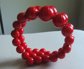 Vintage Genuine Bakelite Memory Wire Bracelet  Smaller Wrist Lipstick Red