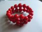 Vintage Genuine Bakelite Memory Wire Bracelet  Smaller Wrist Lipstick Red