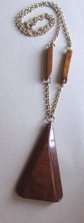 Vintage Mid Centiry Infused Bakelite Wood Necklace
