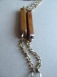 Vintage Mid Centiry Infused Bakelite Wood Necklace