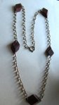 Mid Century Infused Wood Bakelite Necklace