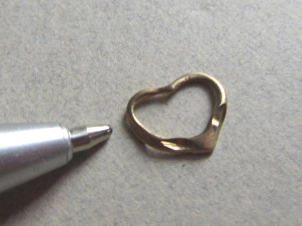Genuine 14k Gold Floating Heart Charm or Pendant Fine Jewelry