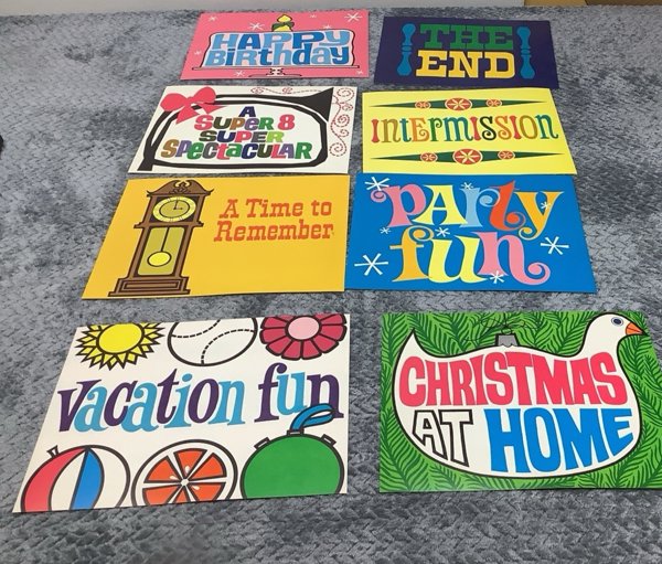 Vintage Title Cards For Movie Making 8 Different Occasion Cards