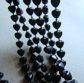 Vintage Black Hearts Multi Strand Necklace With Magnetic Clasp