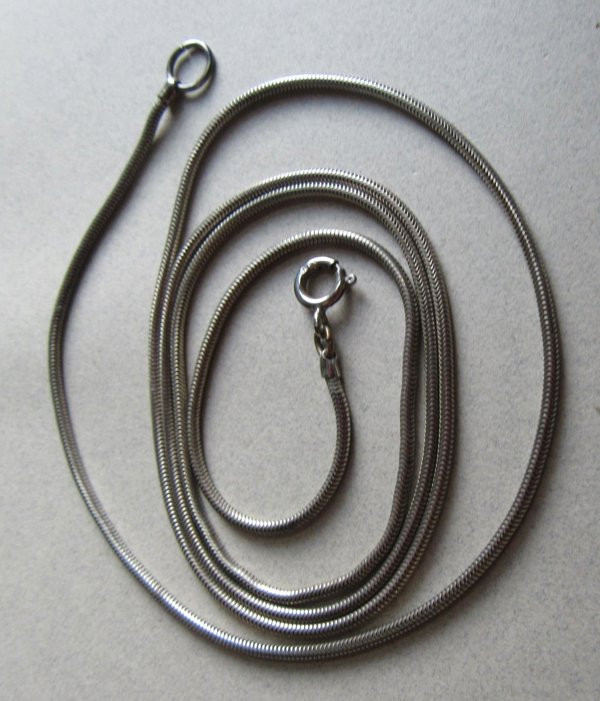 Vintage Sterling Silver Snake Chain 30" Long 10.9 Grams