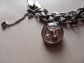 Vintage Hearts Charm Bracelet Articulated Roulette Wheel Charm Austria and Sterling Hour Glass Charm AS IS Destash