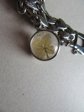 Vintage Hearts Charm Bracelet Articulated Roulette Wheel Charm Austria and Sterling Hour Glass Charm AS IS Destash