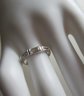 14k White Gold Ring Band With Clear Stones AS IS  6 1/2 Fine Jewelry Scrap or Wear