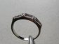 14k White Gold Ring Band With Clear Stones AS IS  6 1/2 Fine Jewelry Scrap or Wear