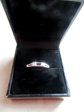 14k White Gold Ring Band With Clear Stones AS IS  6 1/2 Fine Jewelry Scrap or Wear