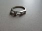 14k White Gold Ring Band With Clear Stones AS IS  6 1/2 Fine Jewelry Scrap or Wear