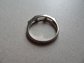 14k White Gold Ring Band With Clear Stones AS IS  6 1/2 Fine Jewelry Scrap or Wear