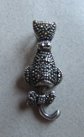 Sterling Silver Marcasite Cat Pendant 2.8 Grams Fine Jewelry